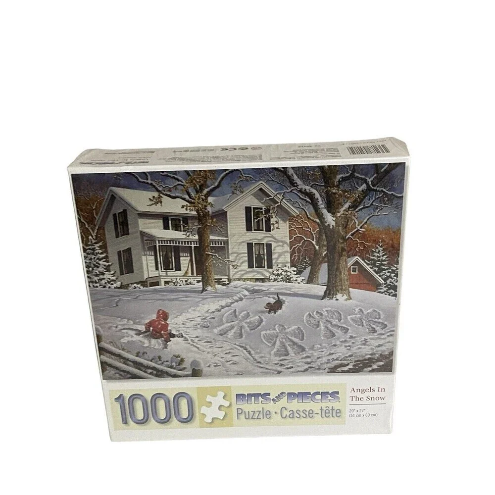 Bits And Pieces 1000 Piece Jigsaw Puzzle “ANGELS IN THE SNOW” New